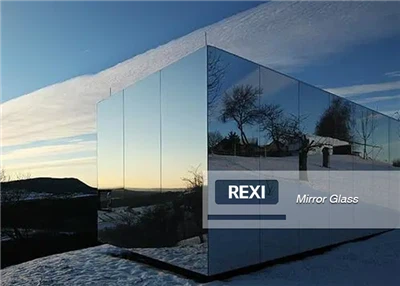 工業用半透明片面2面ミラーガラス